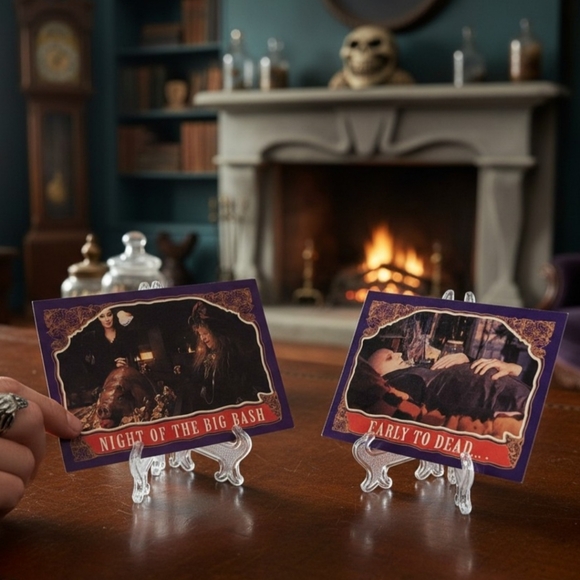 1991 Topps The Addams Family #32 Early To Dead & #68 Night Of The Big Bash Cards - Picture 3 of 15